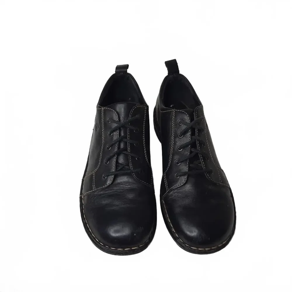 Born Men's Black Leather Lace-Up Oxford Shoes Size‎ 42